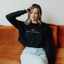 Load image into Gallery viewer, Anthem (script) Cropped Sweatshirt

